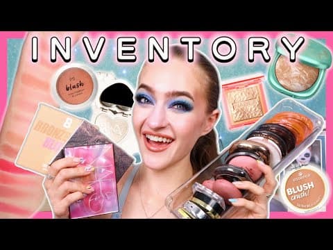 HUGE Makeup Collection & Inventory!! Blush, Bronzer and Highlight!! (so much makeup!!)