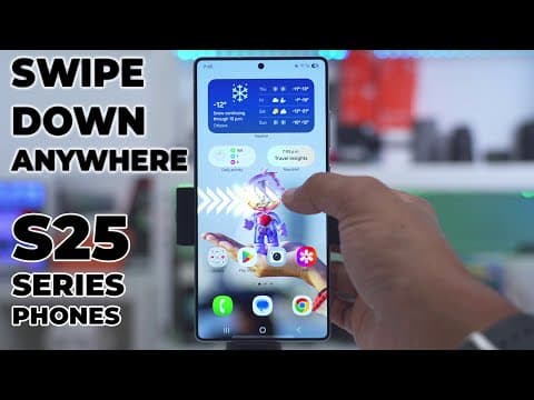Swipe Down Anywhere On Screen For Notifications! S25 Ultra & S25 Plus