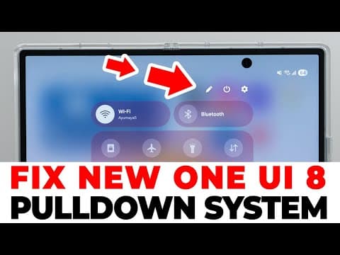 How To Fix ONE UI 8 Swipe Down Notification! Fold 7 & Flip 7