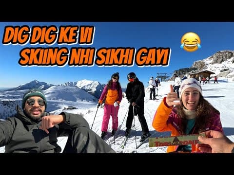 🎿 PUNJABI Skiing ADVENTURES | Epic Falls & Fun with Friends 🇮🇹❄️