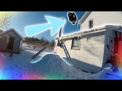 FLIPPING OFF MY ROOF INTO SNOW!