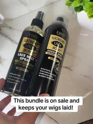Not me checking my lace in every mirror because it looks THAT good. 😂👏🏽 The Ebin New York Adhesive Spray + Lace Bundle is the combo I reach for when I need my wig looking natural, secure, and ready for a full day of content creation. #TikTokShopFinds #WigLife #HairTransformation #LaceFrontInstall #ViralBeautyFinds