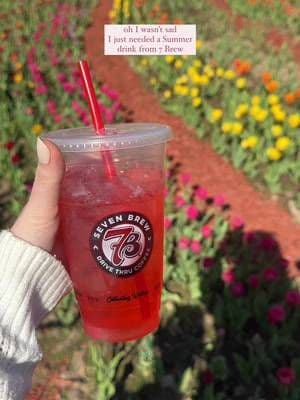 fresh flowers + the Pink Paradise lemonade from @7brewcoffee = best summer combo π€π·π΅ #7BrewPartner #Summerwith7Brew #sponsored #flowerfield #summeractivities