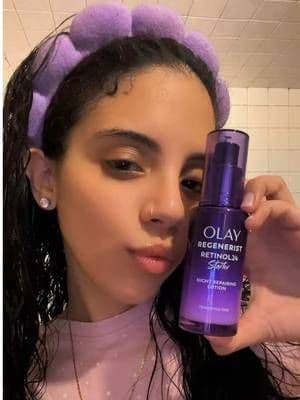 First impressions of the new Olay Retinol24 Starter Lotion 💜 Loving how lightweight and smooth it feels on my skin! ✨ @Olay Skin Care #giftedbyOlay