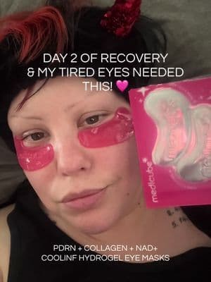 Day 2 of recovery called for a little extra self-care. 💕 These @medicube global PDRN Pink Collagen Jelly Eye Masks are infused with PDRN, collagen, and NAD+ and feel so cooling straight from the fridge. The perfect little reset while I'm focusing on rest, hydration, and healing. ✨ #medicube #dfyd #dealsforyoudays #tiktokshopcreatorpicks #summerwins