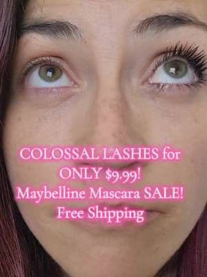 COLOSSAL LASHES for ONLY $9.99! Maybelline Mascara SALE! Stop settling for average volume! Our Colossal Bubble Mascara gives you Build-able Volume and Length for the boldest, most separated lashes yet. It features innovative Tube Form technology, providing a stunning Volumizing Effect that's guaranteed to be Long-Wear. Perfect for all-day glamour without the smudge! BLACK FRIDAY DEALS ARE LIVE: Get the mascara for $9.99 (that's 23% OFF the regular price!). Score an extra $5 off when your order hits $15 or more! FREE SHIPPING included! Choose your shade: Blackest Black, Brownish Black, Very Black, and more! Tap the link in bio to shop this massive Maybelline deal before it’s gone! #colossalbubblemascara #tiktokshopblackfriday #BFCM #cybermonday