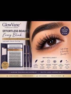 Come put on my lashes with me! 💕✨ The GlowVane TrueCurve Lash Clusters give me that soft, wispy, salon-style look right at home! Lightweight, comfortable, and so easy to customize. 😍👀 #GlowVane #TrueCurveLashes #LashClusters #TikTokShop #BingoAkıllıKapsül