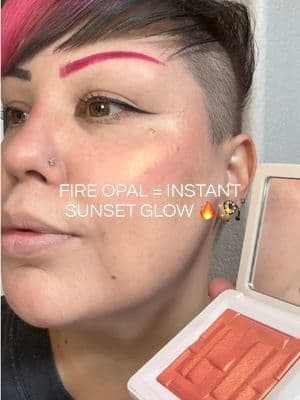 @Haus Labs Highlighter in Fire Opal gives a radiant peachy-gold glow with a smooth, finely milled formula that blends seamlessly into the skin. Infused with fermented arnica, it creates a lit-from-within highlight that looks luminous without emphasizing texture. #HausLabs #tiktokshopsparkcreator #GlowyMakeup #HighlighterRoutine #BeautyTok