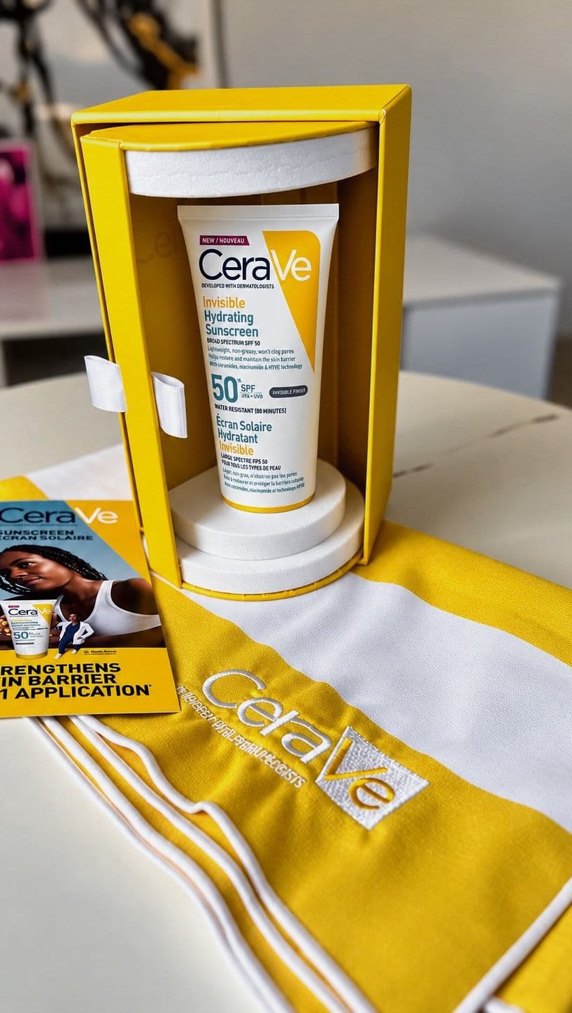 #ad Finally opening my CeraVe Sun package with you 💛☀️ The yellow box made the reveal even sweeter. Thank you @CeraVe_A