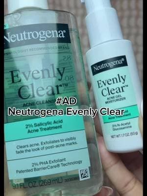 #AD Trying the new Evenly Clear line from @Neutrogena for clearer, smoother looking skin. Now available on Amazon. #EvenlyClear #Acne #ad