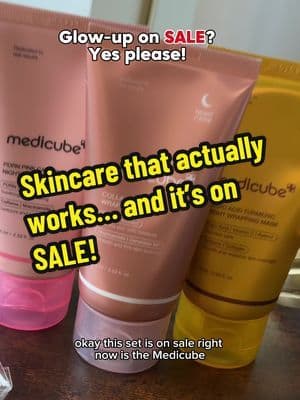 #creatorsearchinsights 3 steps to glowing skin 🌙✨ The Medicube Wrapped in Glow Trio helps brighten, firm, and hydrate — it’s like an at-home spa night! SALE ENDS SOON ⏰ Final price may vary depending on each customer’s available coupons. Promotion may have ended by the time you see this. Not medical advice. Results may vary. #Medicube #KBeauty #GlowingSkin #TikTokShopFinds