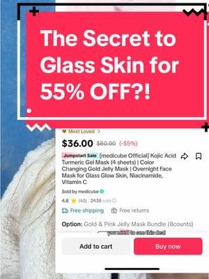#creatorsearchinsights Medicube masks on SALE?! 🤑✨ Your glow-up just got way more affordable! Don’t miss this deal! #GlassSkinGoals #TikTokMadeMeBuyIt #Medicube #tiktokmademebuyit #tiktokshopfinds