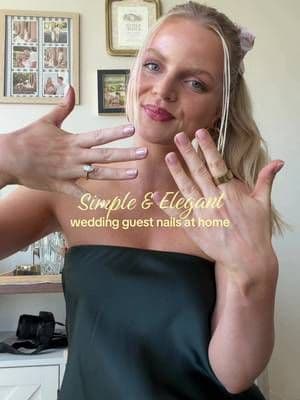 my at home nail routine that’s perfect for wedding season!! ✨🤩 @essie - mademoiselle - birthday girl - base & top coal #weddingnails #bridesmaidnails #nailroutine #athomenails #giftedbyessie