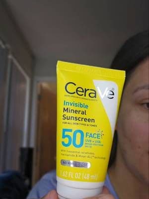 Finally, a mineral sunscreen that doesn’t make me look like a ghost 👻✨ Testing out the CeraVe Invisible Mineral Sunscre