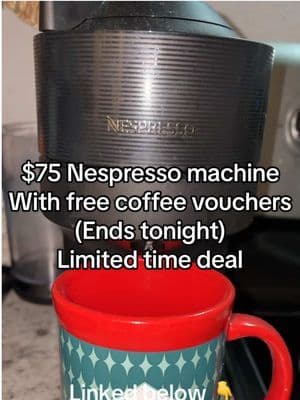 Nespresso bundle with free coffee and frother linter time sale during BFCM promotions. #tiktokshopblackfriday #tiktokshopcybermonday #holidaygifts #nespresso #coffeetok