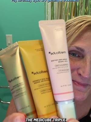 🎂 Gen X birthday glow-up starts with your eyes! I turn 55 tomorrow, so I’m giving my under-eyes the birthday treatment with all three of these Medicube eye products. They help support brighter-looking skin, reduce the look of puffiness, improve the appearance of dark circles, and support firmer, smoother-looking skin around the eyes. ✨ My question is… What do you call Gen X eyes? 😂 Drop your funniest answer below! And tell me, what’s the first thing you notice around your eyes as you’ve gotten older? The products are linked below! 💗 #Medicube #GenXBeauty #Over50Beauty #SkincareRoutine #TikTokMadeMeBuyIt