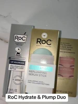 Two RoC hydration products paired together to help add moisture and a plumper-looking finish to your skincare routine. #RoCSkincare #HydratedSkin #SkincareFinds #BeautyTok #TikTokShop