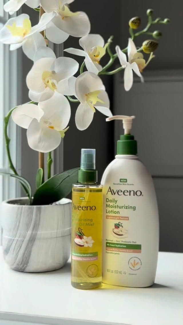 #AD Soft, hydrated, and glowing skin has never been easier. 🤎 Loving this daily body care routine from Aveeno! You can