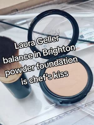 If you are over 30 and looking for a quality powder foundation check out this @Laura Geller Beauty balance in Brighton foundation there are so many colors to choose from! #over30makeup #over30 #powderfoundation #tiktokmademebuyit #naturalfinishmakeup