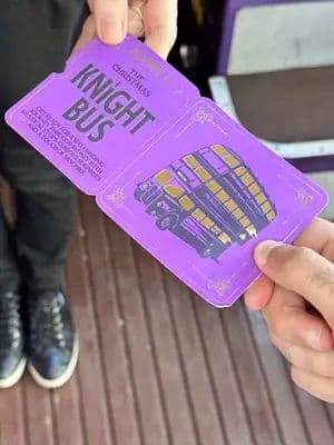 Never got to ride the Hogwarts Express. But I did get to ride the Christmas Knight Bus 🚌✨ And yes — Harry Potter is a C