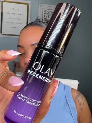 Olay Regenerist Resurfacing Peel Night Treatment: gently exfoliates overnight to smooth skin texture and promote surface renewal. These products are Gifted Products. #gifted #onlyolay #olayugc @Olay Skin Care