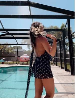 A little freaked out because the first hashtag appeared on its own.. 🤔😅 #Loveyourboobs #vacation #ltk #vacay #summerdress #sundress #fashion #polkadots #ootd #vacationoutfits