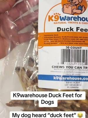 K9warehouse Duck Feet give your pup a crunchy single-ingredient chew when you want their treat time to feel a little more interesting. And this bag comes with 30! ๐ฆ #K9warehouse #DuckFeet #DogTreats #DogMom #TikTokShop