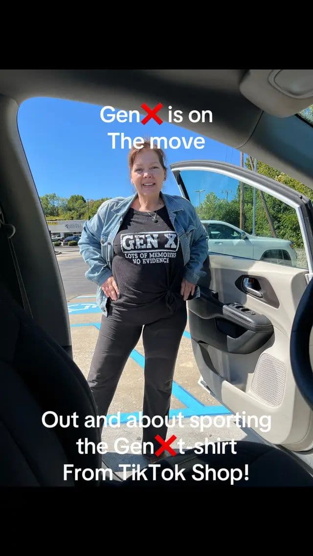Today I am about and about with my daughter and grandson enjoying this beautiful Pennsylvania day! I love you Gen❌! #gen❌isonthemove #gen❌nation #familyfun #genxtshirt #tiktokshop