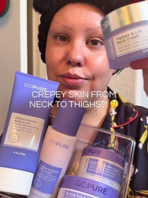 If you’re layering random lotions and still noticing loose-looking skin, this @Gopure Total Body Firming Set gives you a complete routine from neck to thighs 💜 Designed to improve the appearance of crepey texture, stretch marks, and uneven skin texture — grab the TikTok Shop promo before it ends! #gopure #tiktokshopsparkcreator #selfcare #tiktokshopcreatorpicks #luxurybodycare