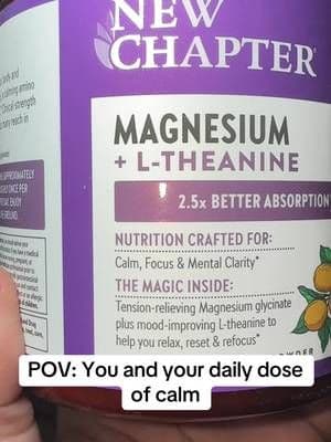 My brain does NOT know how to turn off… like ever 😭 The New Chapter Magnesium + L-Theanine Supplement has been helping me stay calm and balanced ✨ ⏳ If your mind won’t slow down, don’t wait—take care of it now. #tiktokshop #tiktokmademebuyit #stressrelief #stressrelief #magnesium