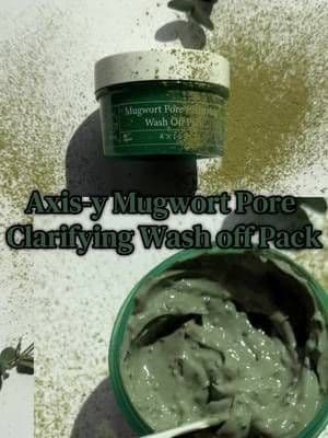 Axis-y Mugwort Pore Clarifying Wash Off Pack with 61% of Mugwort extract unclogs pores and improves the appearance of po