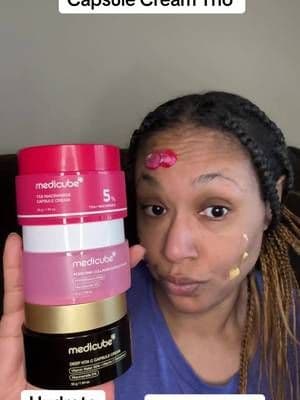 Medicube Capsule Cream Trio Set Leaves my skin feeling refined, hydrated, nourished and radiant. #medicube #capsulecream #skincare #tiktokshop #tiktokmademebuyit
