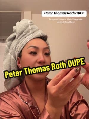 Peter Thomas Roth Pumpkin Enzyme Mask DUPE! Sayyy what?! #peterthomasroth #fyp #fypviral #viralvideo #skincare #facemask #tiktokshop