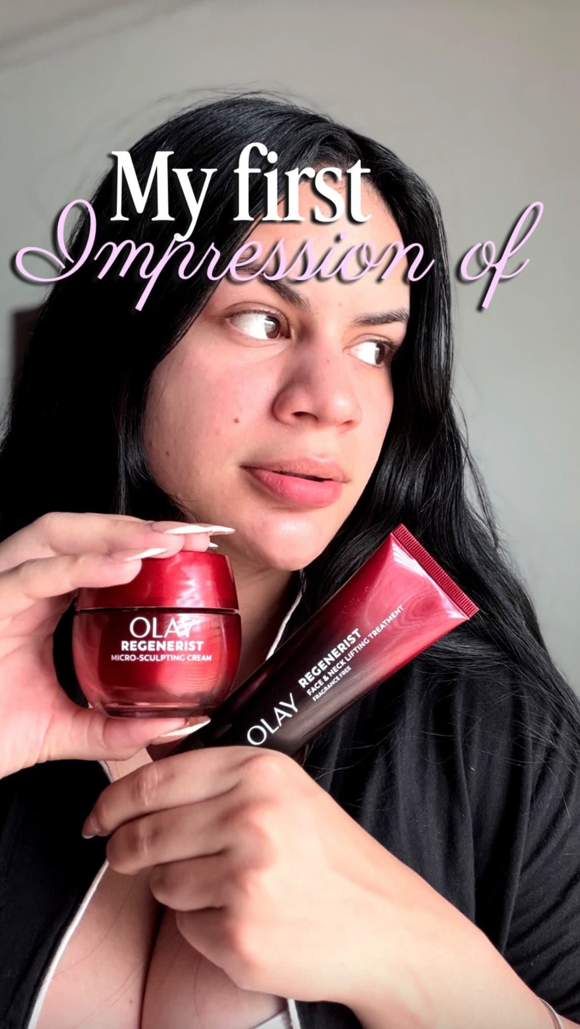 ¡Probando por primera vez la Olay Regenerist Micro-Sculpting Cream y estoy encantada! ✨🤍
Me fascina su textura cremosa