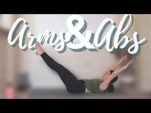 ARMS & ABS PILATES WORKOUT // quick Pilates workout using light dumbbells & light resistance band