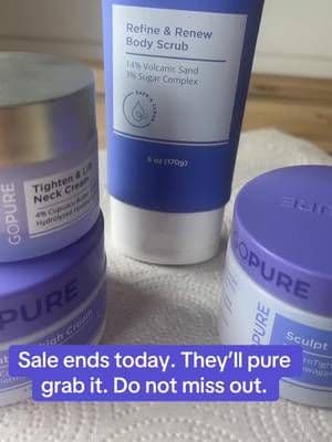 The sale ends today. Do not miss out tonight at 9:30. It will be gone grab go pure products now pin video in my showcase. #gopure @Gopure #TikTok #TikTokShop #TikTokCreator