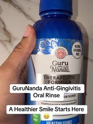 Take your oral care routine to the next level with GuruNanda’s anti-gingivitis oral rinse. Alcohol-free, fluoride-free, and made to help reduce plaque while supporting healthier gums and fresher breath. #TikTokShop #GuruNanda #OralCare #HealthyGums #FreshBreath
