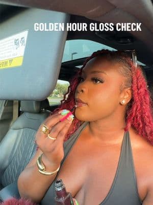 Golden hour hit, so you know I had to do a gloss check. 💋✨ Obsessed with the new @Valentino.Beauty in Moonlight Crush