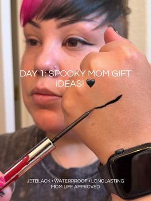 Day 1 of Mother’s Day gift ideas for the alt spooky mama 🖤 If you’re looking for something affordable but actually useful, this @Glamlite Ghostface liquid eyeliner is it. Ultra precise felt tip makes wings easy (even for beginners), dries jet black, and is waterproof + smudge proof—perfect for busy moms who don’t have time for touch-ups. Plus the horror-inspired packaging makes it such a fun, aesthetic gift. Whether it’s for everyday glam, date night, or a quick mom-on-the-go look, this liner holds up all day. #tiktokshopsparkcreator #greenish #SpookyMom #MothersDayGiftIdeas #AltBeauty