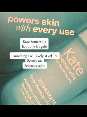 Another exciting product by KATE SOMERVILLE ….. it powers the skin with every use!! @Kate Somerville @Ulta Beauty #katesomerville #skincare #primer #hyaluronicacid #gifted ⭐️Launching exclusively at Ulta Beauty on February 23rd⭐️
