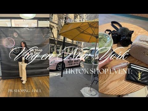 Vlog/ Me invitaron a un evento de Tiktokshop en NYC,mi primera vez en tren y sola por New York.🗽