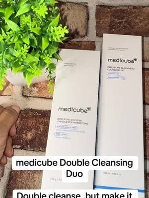 The medicube Double Cleansing Duo gives you two cleansing steps in one set for removing buildup and giving pores a thorough cleanse. ✨ #Medicube #DoubleCleansing #KoreanSkincare #SkincareRoutine #TikTokShop