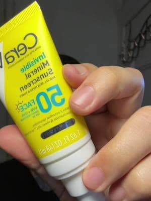 The new cerave invisible mineral sunscreen does not leave a white cast. It leaves your skin soft, glowy and dewy. Add th