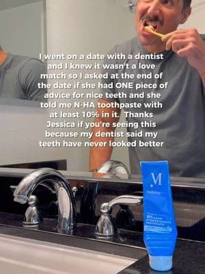 I went on a date with a dentist named Jessica. It wasn’t true love. Sorry, Jess. But I didn’t walk away empty-handed. She gave me her absolute #1 piece of advice, and honestly? It’s been a total game-changer. Enter: Mouthology. 🦷✨ She told me the secret to a bulletproof smile is skipping the generic stuff and upgrading to a formula with 10% nano-hydroxyapatite (to actively rebuild and remineralize enamel) and xylitol (to naturally starve out plaque-causing bacteria). We didn't have romantic sparks, but my teeth have literally never felt stronger. I’ll take that as a win. #Mouthology #NanoHydroxyapatite #viraltoothpaste #tiktokshop