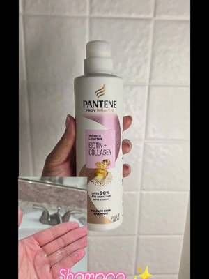 Ive used it, here are my thoughts on Pantene Pro-V Miracles Infinite Lengths shampoo + conditioner. Claims: Pantene positions it as a length-retention system with biotin, bamboo, and Pro-V: reduces breakage by up to 90%, strengthens fragile ends, and helps hair look/feel longer over time by preventing snap-offs while you grow it out. MY EXPERIENCE: Breakage really drops. I've noticed alot less hair on my brush and drain after about a week. Ends feel stronger and less “crunchy” after blow-drying. Conditioner has slip. It’s thicker than regular Pantene, detangles well in the shower without feeling heavy or greasy after rinsing. Scent is subtle citrus/floral but fades after a while. Moisture is average. Definitely follow up with deep conditioners still. Long story short, it does what it says on the breakage side — less snapping = you keep more length. 9/10 if breakage is your problem and you want a drugstore system that doesn’t weigh hair down. Would've been a 10 if the scent actually lasted. #complimentary #Pantene #GiftedByPantene #haircare #collab @influenster @Pantene