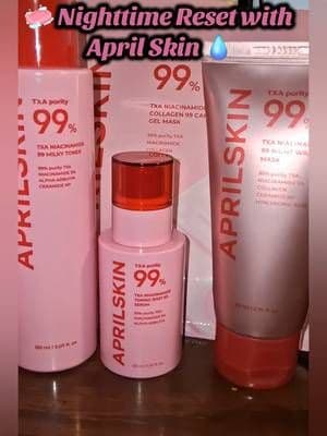 Just started using this April Skin set and I’m already seeing a difference 🧖🏾♀️✨ The deep cleanser + milky toner combo = instant glow. Use all 5 steps before bed for overnight skin repair 💗 You can pick and choose what you want or get the whole set. This is by far the best skin care set I have tried. #glassskin #AprilSkinSet #dealsfordays #NighttimeSkincare #TikTokMadeMeBuyIt #SkincareDeals