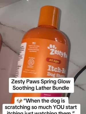 This Zesty Paws bundle pairs itch-soother shampoo and conditioner for a complete bath-time routine designed to cleanse and soothe your pup’s skin and coat. #ZestyPaws #DogGrooming #DogBath #PetCare #TikTokShop