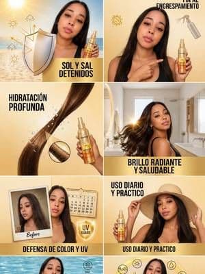 Pelo seco y sin brillo en vacaciones? Ni lo pienses. 🛑 Este spray de Pantene es el secreto para mantener un brillo radiante y saludable todo el verano. 🏝️✨ #TikTokShop #TikTokShopProduct #PanteneSunkissGlow #CuidadoDelCabello #CabelloSaludable 