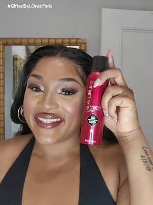 #infalliblesettingsprayxl is the goat in this heat 💁🏾♀️💋 Thank you @loréal paris usa 😘 #giftedbylorealparis #spendthedaywithmeblackgirl #fyp