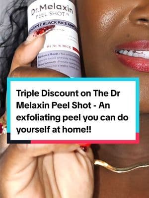 Dr. Melaxin Peel Shot black and white rice duo is skincare you can use AT HOME EVERY 👏🏾 SINGLE 👏🏾 DAY! … #drmelaxin #peelshot #exfoliating #niacinamideskincare #brighteningpeel #dullskin #deadskin #hyperpigmentation #skincareathome #beautifulskin #koreanskincare #TikTokShopMothersDay #TikTokShopMemorialDay #TikTokShopRestock #tiktokshopcreatorpicks #Fanttik5thAnniversary #SuperBrandDay #QVCTikTokSuperBrandDay #alimenspro #Eomenie #IfYouKnowYouKnow #creatorsearchinsights #creatorsearchinsights